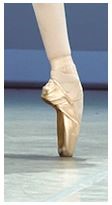 A shoed foot on pointe
