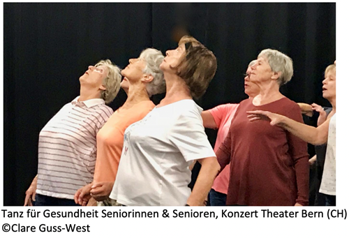 Older women in a dance class