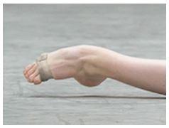 A pointed foot