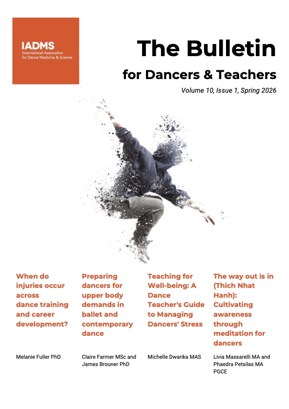 Bulletin Publication Cover Art- Dancer in Hoodie Tuck Jump